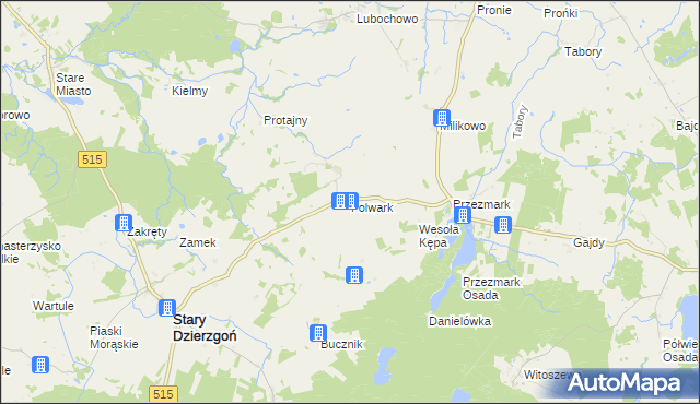 mapa Folwark gmina Stary Dzierzgoń, Folwark gmina Stary Dzierzgoń na mapie Targeo