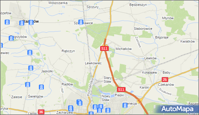 mapa Franklinów, Franklinów na mapie Targeo