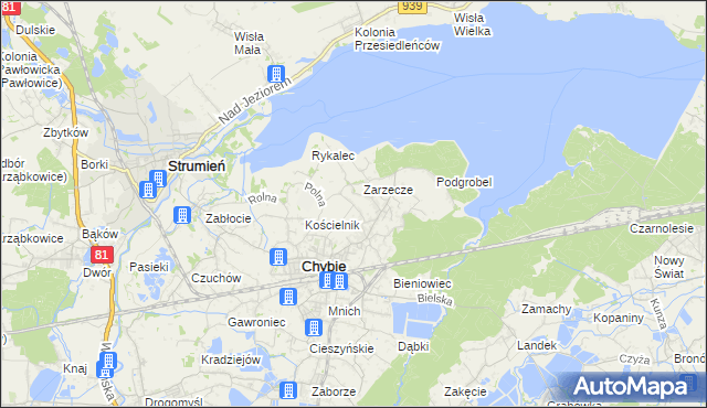 mapa Frelichów, Frelichów na mapie Targeo