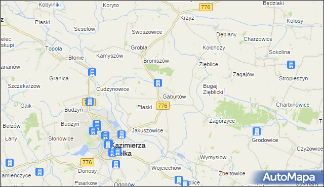 mapa Gabułtów, Gabułtów na mapie Targeo