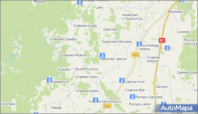 mapa Gadomiec-Jędryki, Gadomiec-Jędryki na mapie Targeo