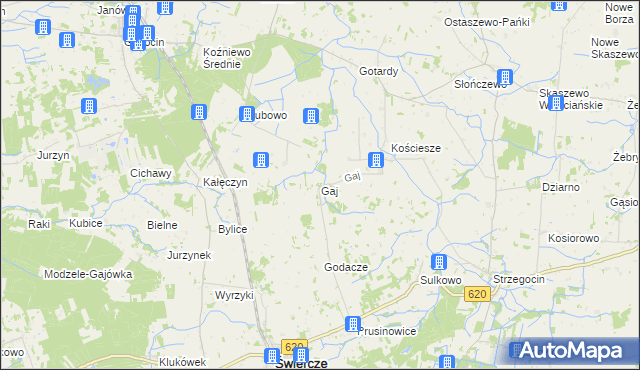 mapa Gaj gmina Świercze, Gaj gmina Świercze na mapie Targeo