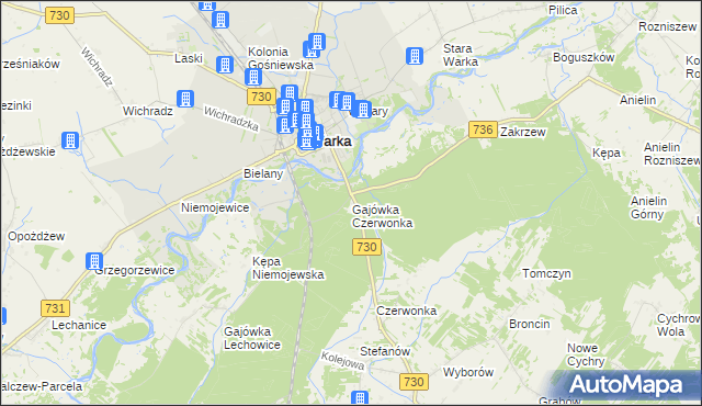 mapa Gajówka Czerwonka, Gajówka Czerwonka na mapie Targeo