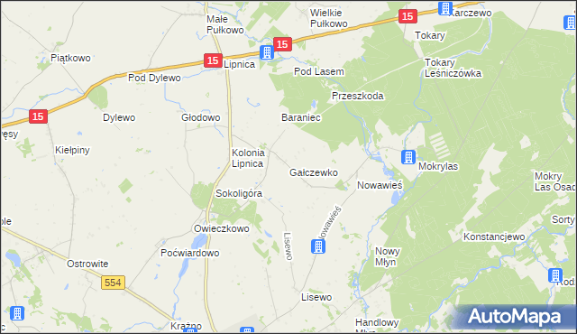 mapa Gałczewko, Gałczewko na mapie Targeo