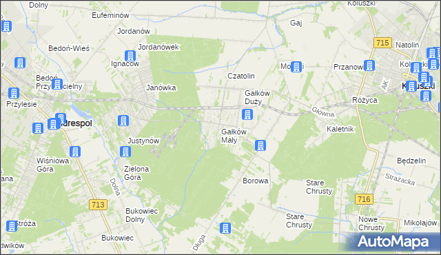 mapa Gałków Mały, Gałków Mały na mapie Targeo