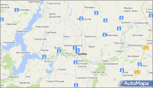 mapa Galonki gmina Topólka, Galonki gmina Topólka na mapie Targeo