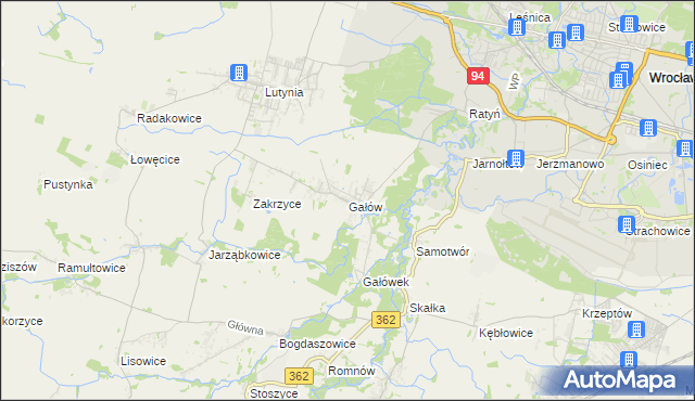 mapa Gałów, Gałów na mapie Targeo