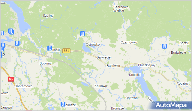 mapa Galwiecie, Galwiecie na mapie Targeo