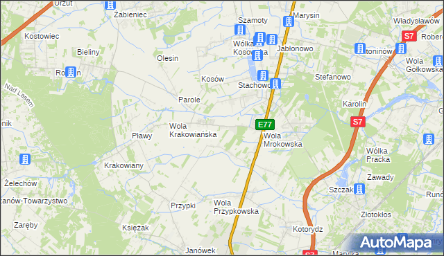 mapa Garbatka gmina Lesznowola, Garbatka gmina Lesznowola na mapie Targeo