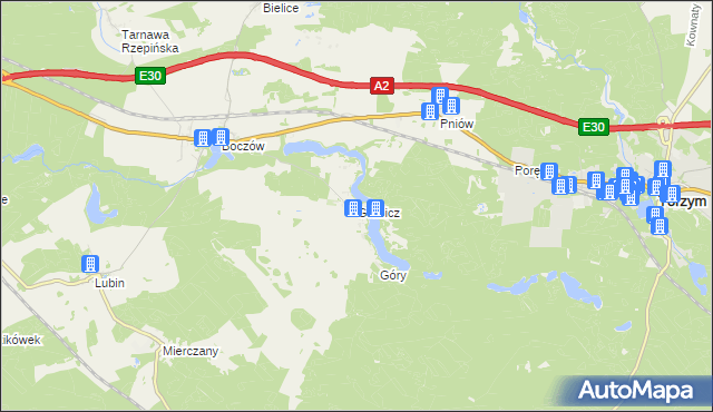 mapa Garbicz, Garbicz na mapie Targeo