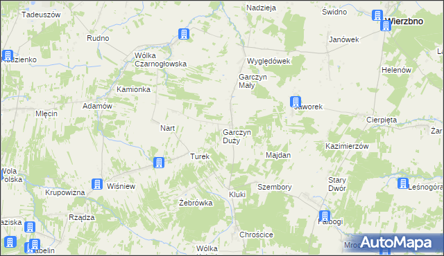 mapa Garczyn Duży, Garczyn Duży na mapie Targeo