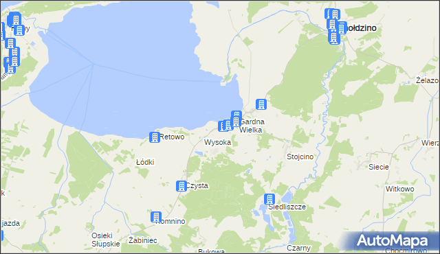 mapa Gardna Mała, Gardna Mała na mapie Targeo