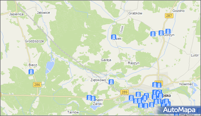 mapa Gareja, Gareja na mapie Targeo