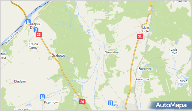 mapa Garnowo, Garnowo na mapie Targeo