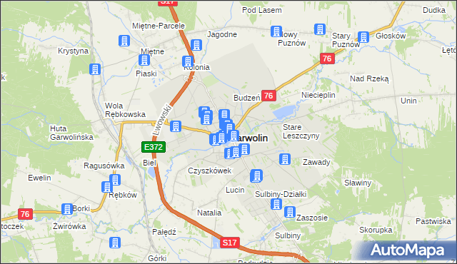 mapa Garwolin, Garwolin na mapie Targeo