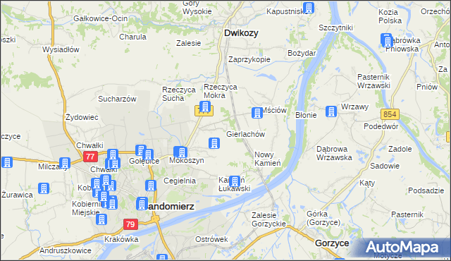 mapa Gierlachów, Gierlachów na mapie Targeo