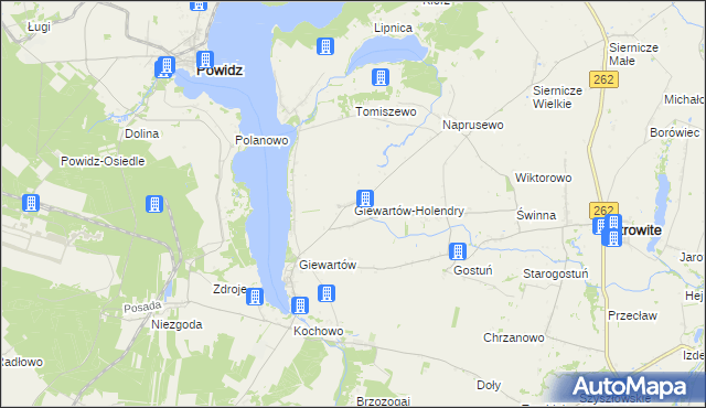 mapa Giewartów-Holendry, Giewartów-Holendry na mapie Targeo