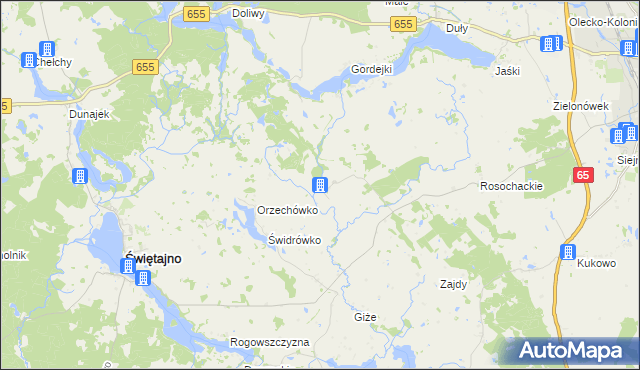 mapa Giże gmina Olecko, Giże gmina Olecko na mapie Targeo