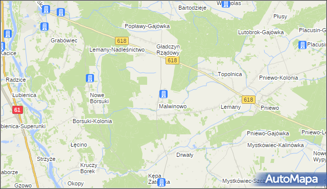 mapa Gładczyn Szlachecki, Gładczyn Szlachecki na mapie Targeo