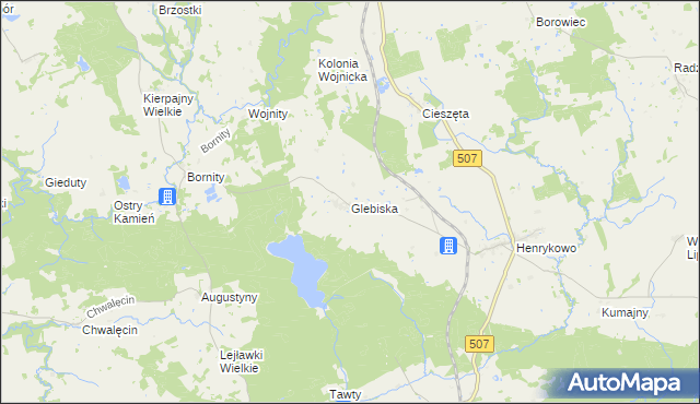 mapa Glebiska, Glebiska na mapie Targeo