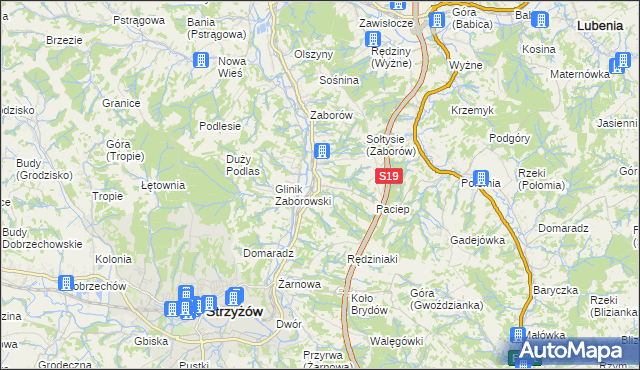 mapa Glinik Charzewski, Glinik Charzewski na mapie Targeo