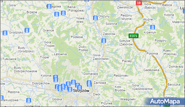 mapa Glinik Zaborowski, Glinik Zaborowski na mapie Targeo