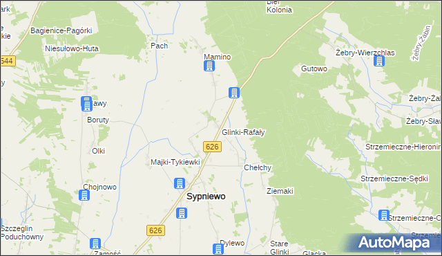 mapa Glinki-Rafały, Glinki-Rafały na mapie Targeo