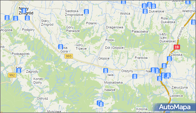 mapa Głojsce, Głojsce na mapie Targeo