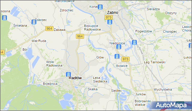 mapa Glów, Glów na mapie Targeo