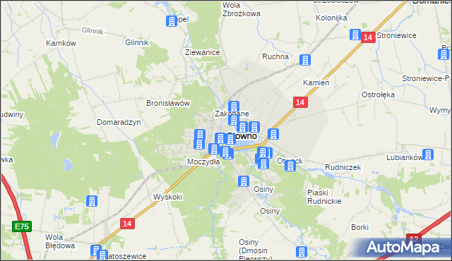 mapa Głowno, Głowno na mapie Targeo