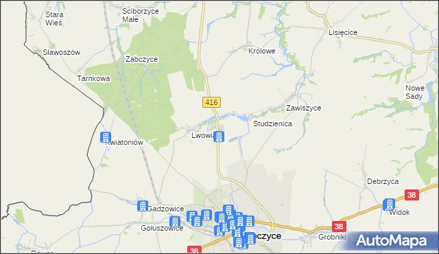 mapa Głubczyce-Sady, Głubczyce-Sady na mapie Targeo