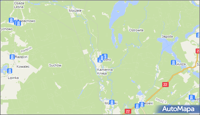 mapa Głusko, Głusko na mapie Targeo