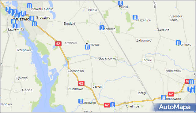 mapa Gocanówko, Gocanówko na mapie Targeo
