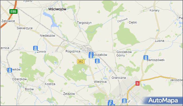 mapa Goczałków, Goczałków na mapie Targeo