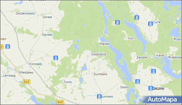 mapa Godziszka gmina Zbiczno, Godziszka gmina Zbiczno na mapie Targeo
