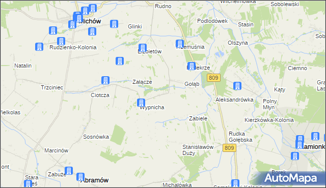 mapa Gołąb-Kolonia, Gołąb-Kolonia na mapie Targeo