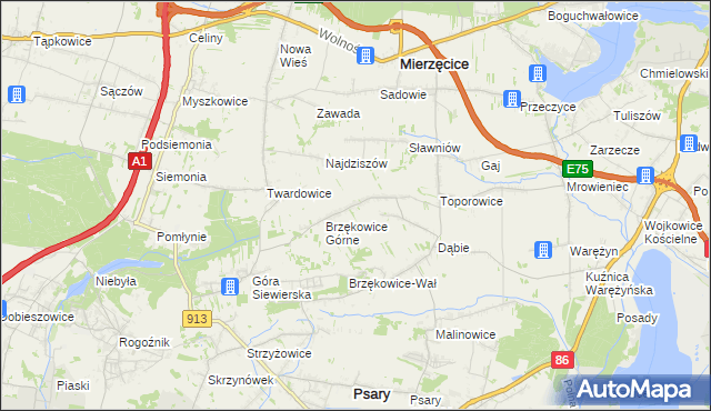 mapa Goląsza Górna, Goląsza Górna na mapie Targeo