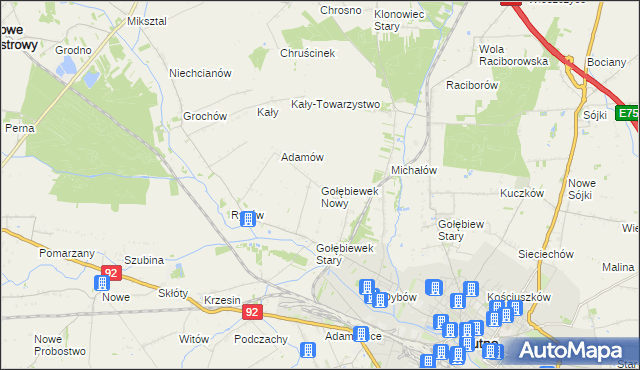 mapa Gołębiewek Nowy, Gołębiewek Nowy na mapie Targeo