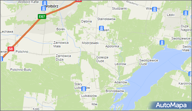 mapa Golesze Duże, Golesze Duże na mapie Targeo