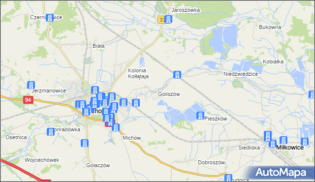 mapa Goliszów, Goliszów na mapie Targeo