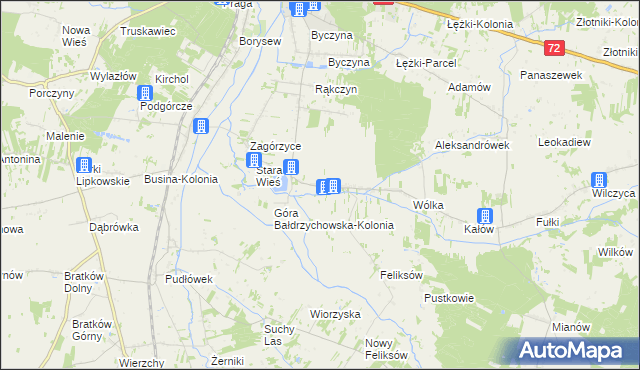 mapa Góra Bałdrzychowska, Góra Bałdrzychowska na mapie Targeo