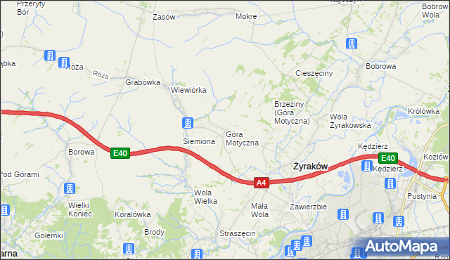 mapa Góra Motyczna, Góra Motyczna na mapie Targeo