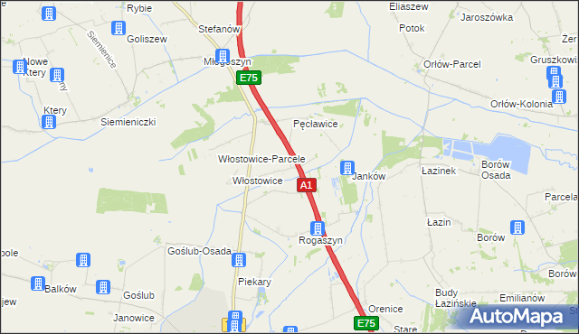 mapa Górki Pęcławskie, Górki Pęcławskie na mapie Targeo