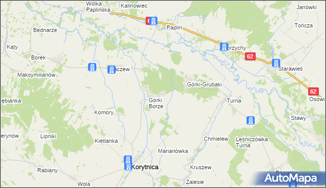 mapa Górki Średnie, Górki Średnie na mapie Targeo