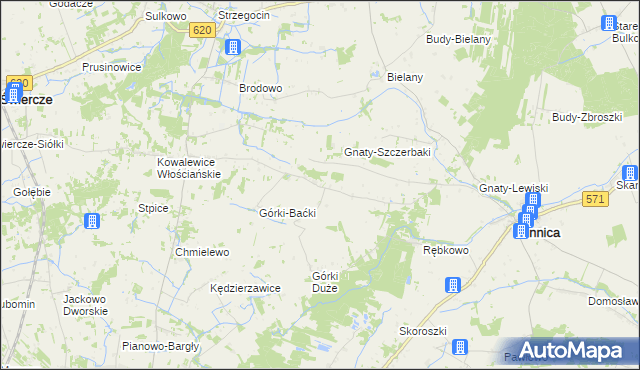 mapa Górki-Witowice, Górki-Witowice na mapie Targeo