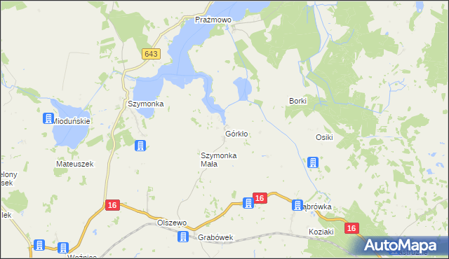 mapa Górkło, Górkło na mapie Targeo