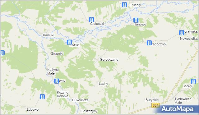 mapa Gorodczyno, Gorodczyno na mapie Targeo