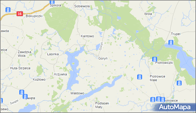 mapa Goryń gmina Kisielice, Goryń gmina Kisielice na mapie Targeo