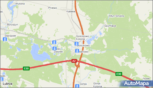 mapa Gościkowo, Gościkowo na mapie Targeo