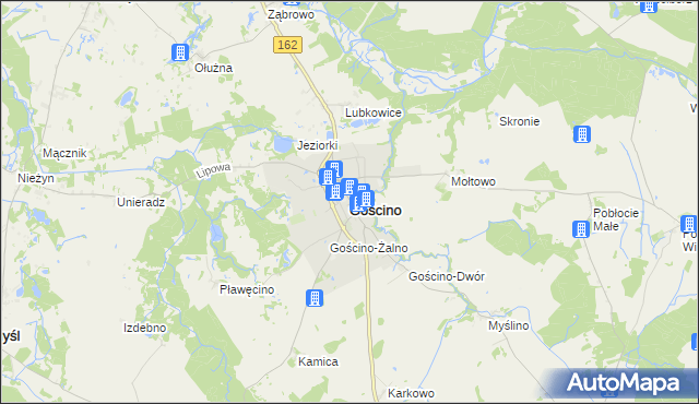 mapa Gościno, Gościno na mapie Targeo